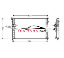 Радиатор PEUGEOT 406 3.0 A T 96-04