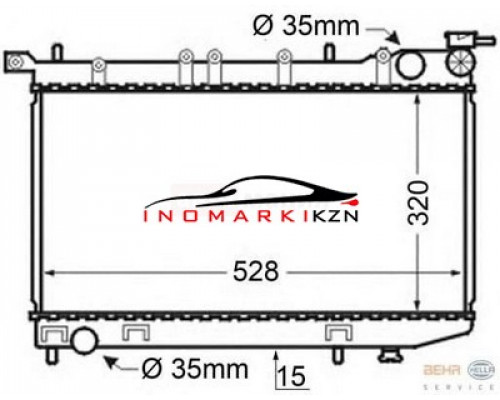 Заказать Радиатор NISSAN ALMERA 1.4 1.6 95-00 на Nissan Almera I (N15) (1995–2000) в Казани