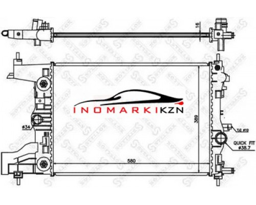 Купить Радиатор охлаждение двигателя STELLOX 1026034SX на Opel Astra J (2009–2012) в Казани