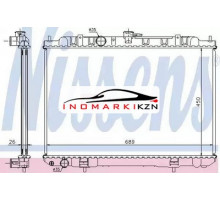 Радиатор двигателя NISSENS 68705A на Nissan X-Trail I (2000–2007)
