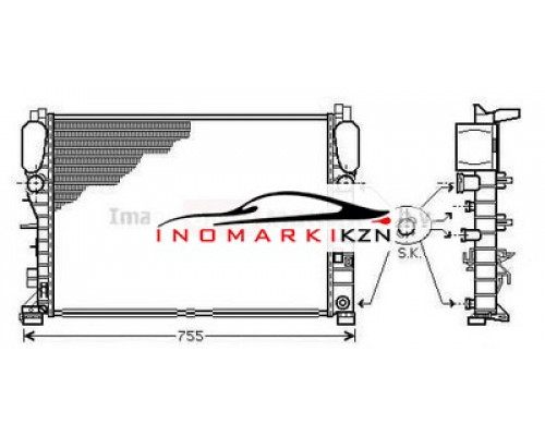 Купить Радиатор MB W211 2.3-3.5 2.0D 2.2D M T 03- в Казани