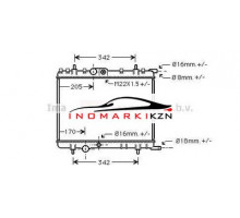 Радиатор PEUGEOT 206 1.1-1.6 02- 307 1.4-2.0 01-