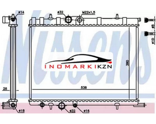 Заказать Радиатор двигателя NISSENS 63502A в Казани