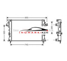 Радиатор RENAULT LAGUNA 1.6-2.0 1.9D 01-