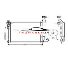 Радиатор CITROEN BERLINGO 1.4-1.8 96-99