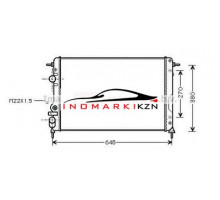 Радиатор RENAULT MEGANE SCENIC 1.9TD M T 96-03