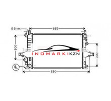 Радиатор VOLVO S80 2.0-2.5 M T 97-