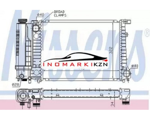 Купить Радиатор двигателя NISSENS 60735A в Казани