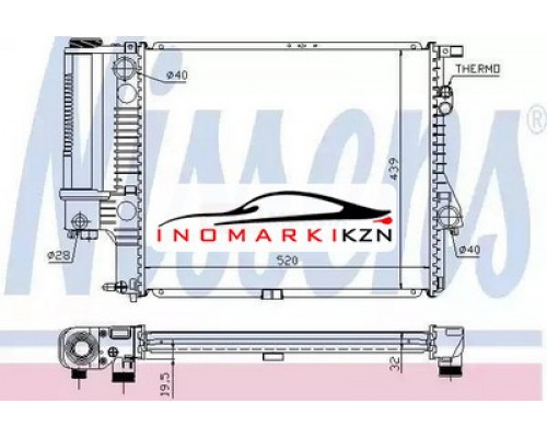 Купить Радиатор двигателя NISSENS 60607A на BMW 5er IV (E39) (1995–2000) в Казани