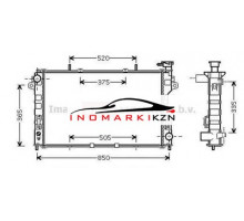 Радиатор DODGE CARAVAN 3.3 3.8 00- на CHRYSLER VOYAGER RG/RS