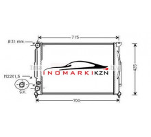 Радиатор AUDI A4 1.6 1.9 D H. 95- на AUDI A4 B5
