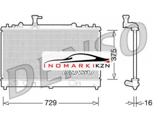 Купить Радиатор охлаждение двигателя DENSO DRM44028 на Mazda 6 I (GG) (2002–2005) в Казани