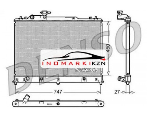 Купить Радиатор охлаждение двигателя DENSO DRM44025 на Mazda CX-7 I (2006–2009) в Казани