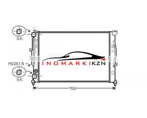 Купить Радиатор AUDI A4 1.6-2.3 1.9TD M T 97-05 в Казани