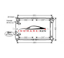 Радиатор CHEVROLET AVEO 1.2 1.4 A T 05-