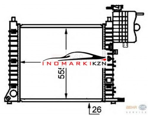 Заказать Радиатор MB VITO 2.0-2.8 2.0D 2.2D 96-05 на Mercedes-Benz Vito I (W638) (1996–2003) в Казани