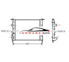 Радиатор RENAULT LOGAN MEGANE 1.4 1.6 04-