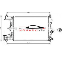 Радиатор CHEVROLET CRUZE OPEL ASTRA ZAFIRA 1.4-1.8 M T 09-