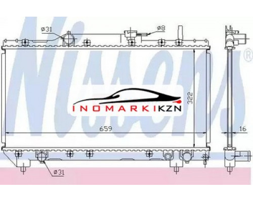 Заказать Радиатор двигателя NISSENS 64838A на Toyota Carina E (1992–1998) в Казани