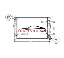 Радиатор AUDI A4 A6 2.4-2.8 2.5TD A T 97-06