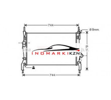 Радиатор FORD TRANSIT 2.3 2.2D 2.4D 06- МКПП без кондиционера на FORD TRANSIT