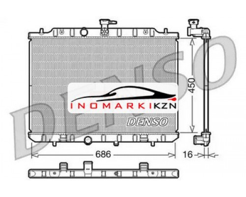 Купить Радиатор охлаждение двигателя DENSO DRM46009 на Nissan X-Trail II (2007–2011) в Казани