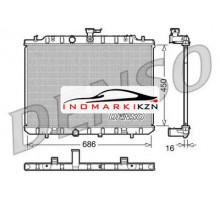 Радиатор охлаждение двигателя DENSO DRM46006 на Nissan X-Trail II (2007–2011)