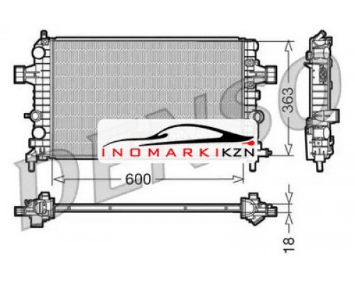 Купить Радиатор охлаждение двигателя DENSO DRM20103 в Казани