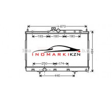 Радиатор MITSUBISHI OUTLANDER 2.0 03- на Mitsubishi Outlander I (2002–2008)