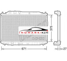 Радиатор охлаждение двигателя DENSO DRM40029 на Honda Civic VIII (2005–2008)