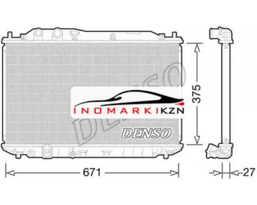 Заказать Радиатор охлаждение двигателя DENSO DRM40029 на Honda Civic VIII (2005–2008) в Казани