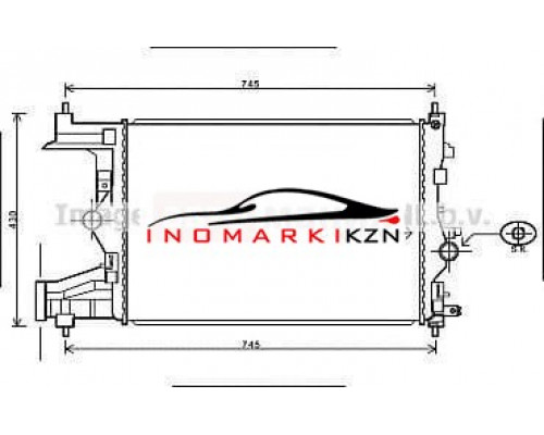 Купить Радиатор OPEL ASTRA J CHEVROLET CRUZE 1.4 1.6 1.6T M T 09- в Казани