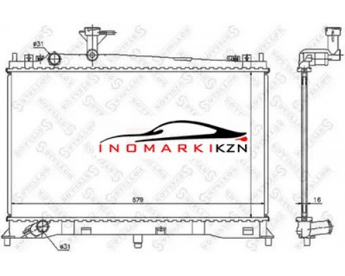 Заказать Радиатор охлаждение двигателя STELLOX 1025076SX на Mazda 6 I (GG) (2002–2005) в Казани