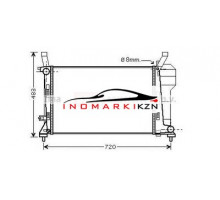 Радиатор MB W169 W245 1.5 M T 04-12