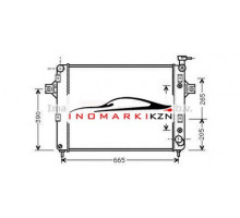 Радиатор JEEP GRAND CHEROKEE 4.7 00- на Jeep Grand Cherokee II (WJ) (1998–2004)