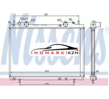 Радиатор двигателя NISSENS 61672A