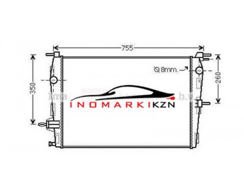 Заказать Радиатор RENAULT MEGANE KANGOO FLUENCE 1.6 08- в Казани