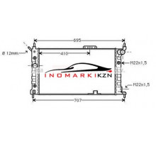 Радиатор OPEL ASTRA F 1.4-2.0 91-06 на Opel Astra F (1991–2002)
