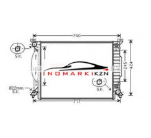 Радиатор VAG A4 3.0 3.2 A T 01-