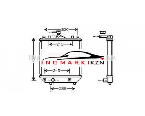 Заказать Радиатор SUZUKI IGNIS II WAGON R+ 1.3 1.5 03- на Suzuki Ignis II (HR) (2003–2008) в Казани