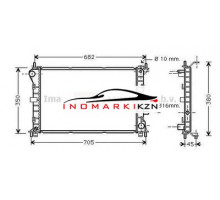 Радиатор FORD FOCUS 2.0 1.8TD 98-05