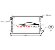 Радиатор CITROEN BERLINGO 1.9 D 02 98-10 98