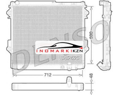 Заказать Радиатор двигателя DENSO DRM50075 на Toyota Land Cruiser 200 Series (2007–2012) в Казани