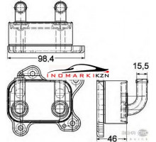 Радиатор масляный OPEL ASTRA G CORSA C 1.7TD 00-09